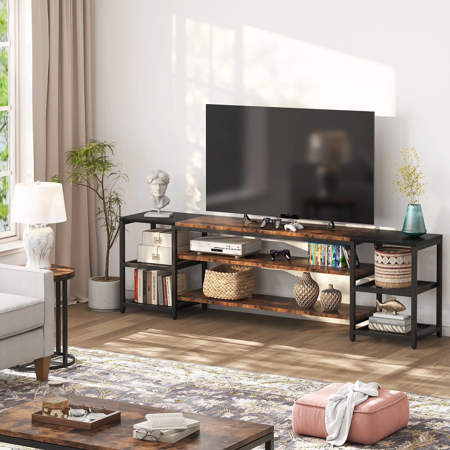 Tribesigns Three Tier TV Stand Media Console for Televisions