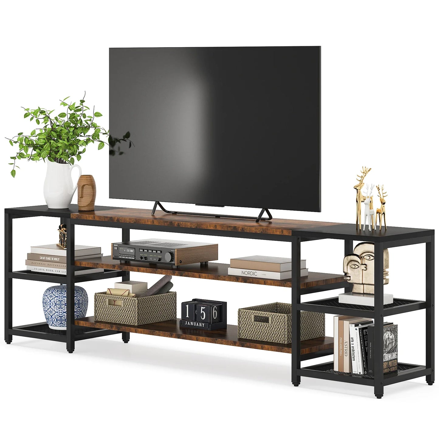 Tribesigns Three Tier TV Stand Media Console for Televisions