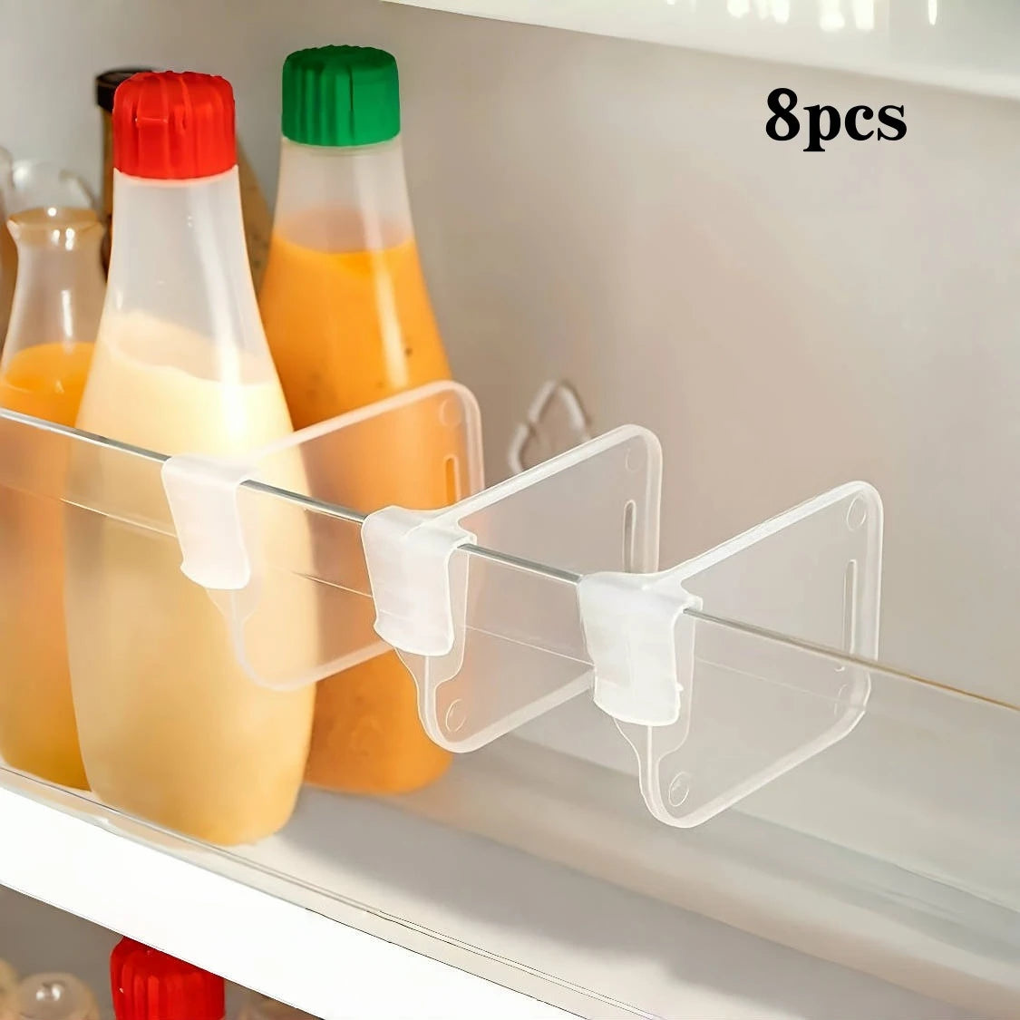 Eight Piece Refrigerator Side Door Sorting Partitions Buckles