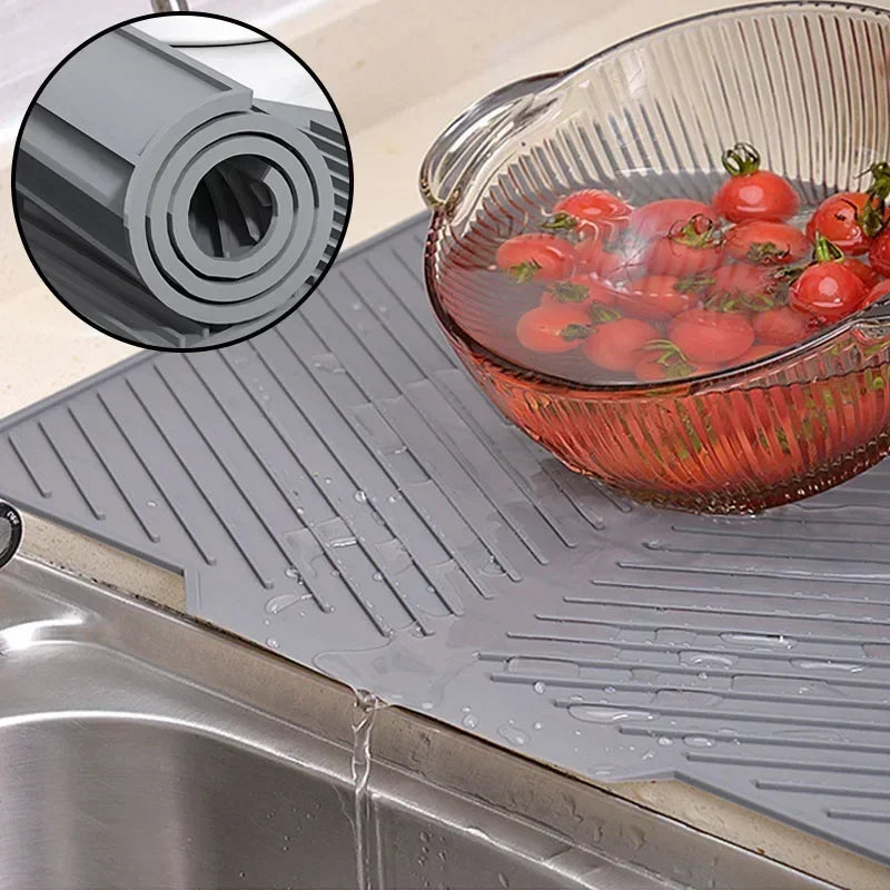 Eco Friendly Silicone Drain Mat For Bar And Kitchen Sink