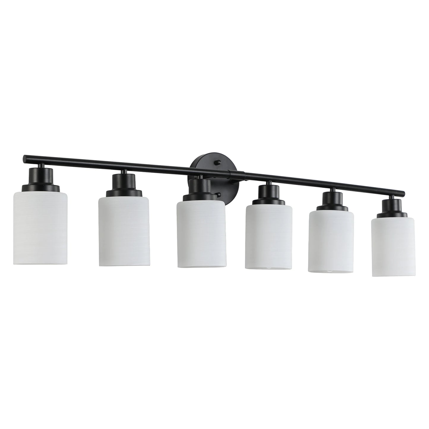 Vanity Light Fixture Four to Six Lights Frosted Glass Shades