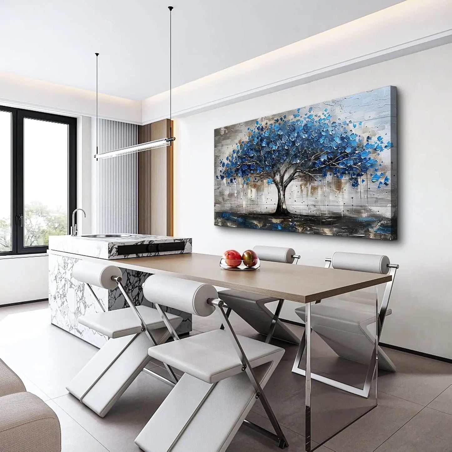 Framed Canvas Wall Art Landscape Tree Panorama Home Decor