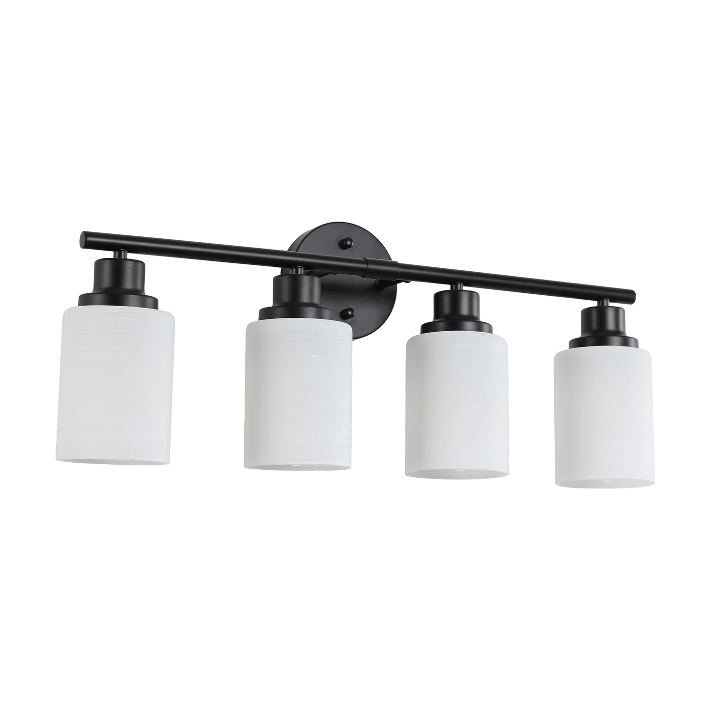 Vanity Light Fixture Four to Six Lights Frosted Glass Shades