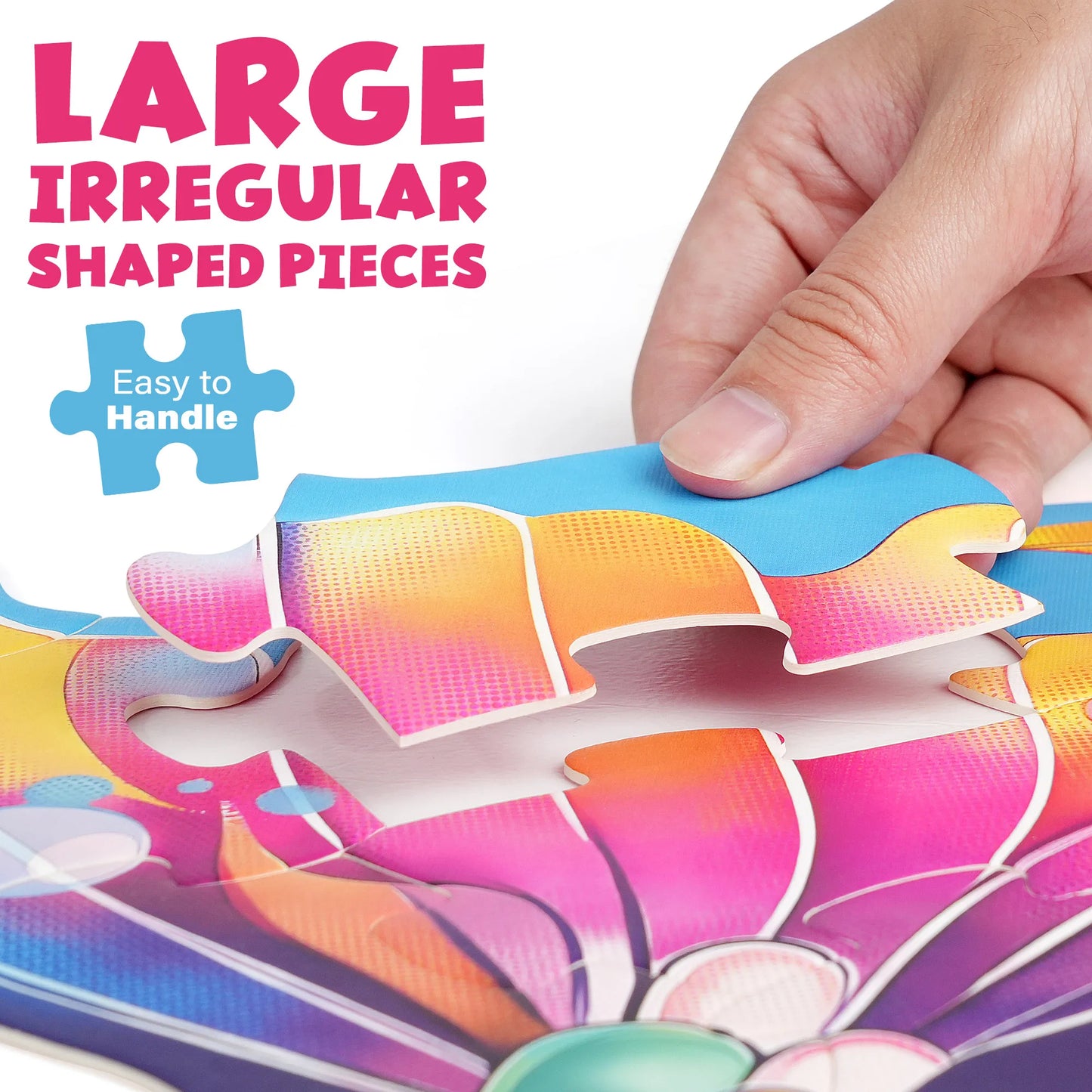 Floor Puzzles for Kids Toddlers Ages 4-6, 52 Piece Mermaid Puzzle, Mermaid Toys, Christmas Birthday Gift for Girls Boys