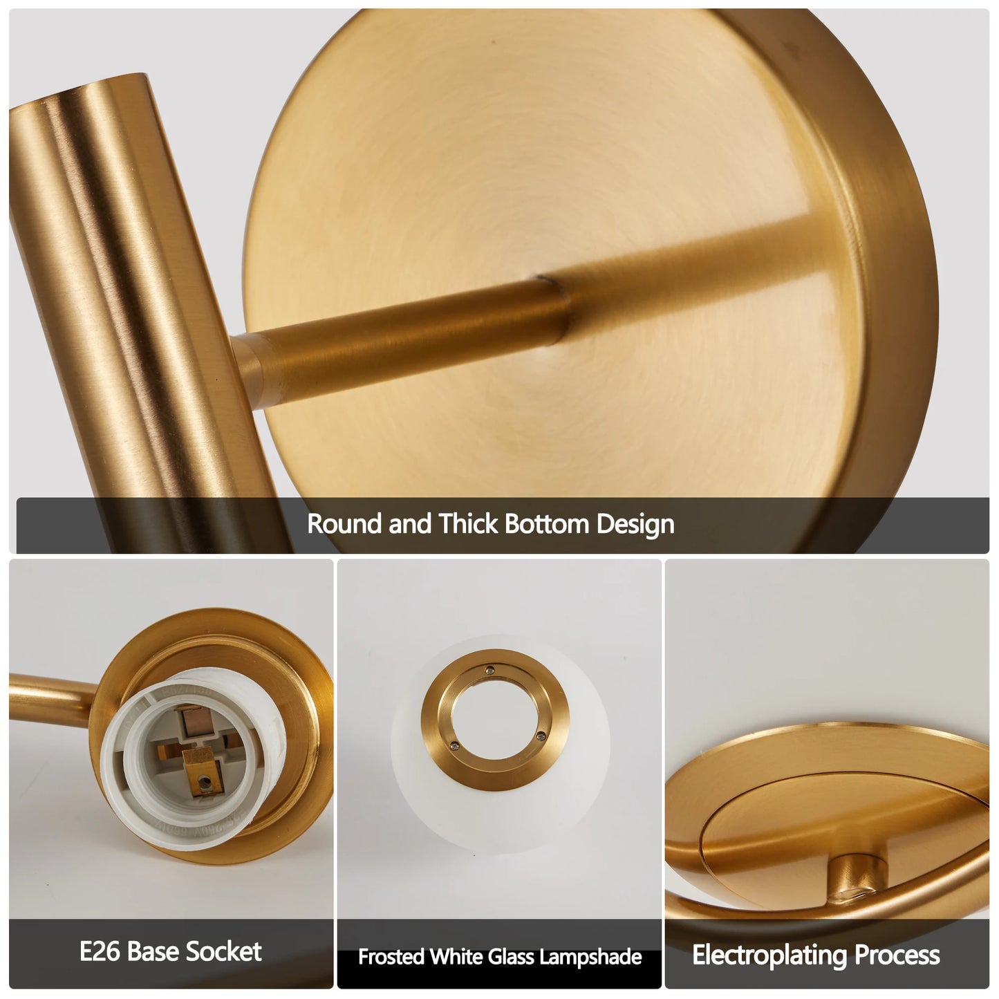 ARLGSITE Modern Wall Sconces with Opal Glass Globe