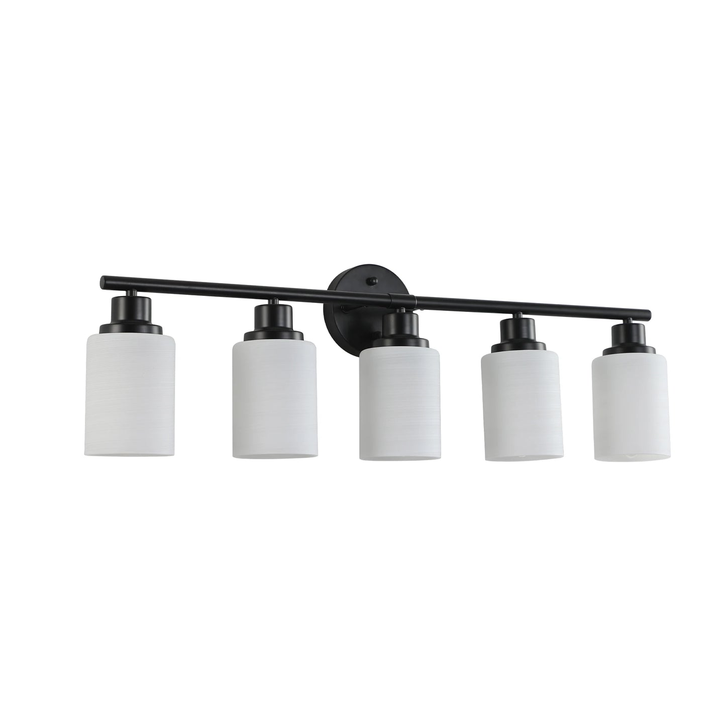 Vanity Light Fixture Four to Six Lights Frosted Glass Shades