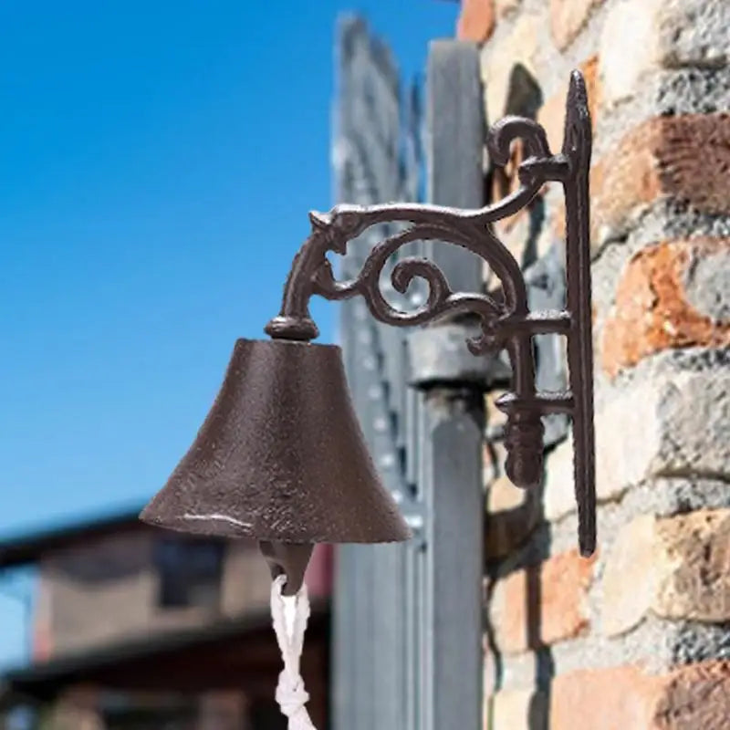 Weatherproof Cast Iron Door Bell Rustic Bird Design