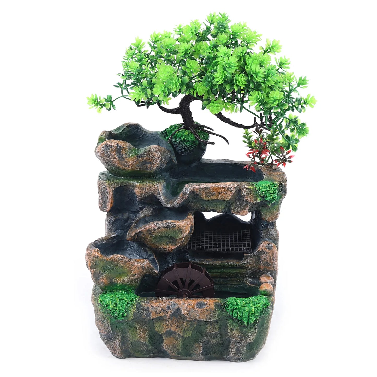 Indoor Tabletop Water Fountain With LED Lighting For Zen Ambiance