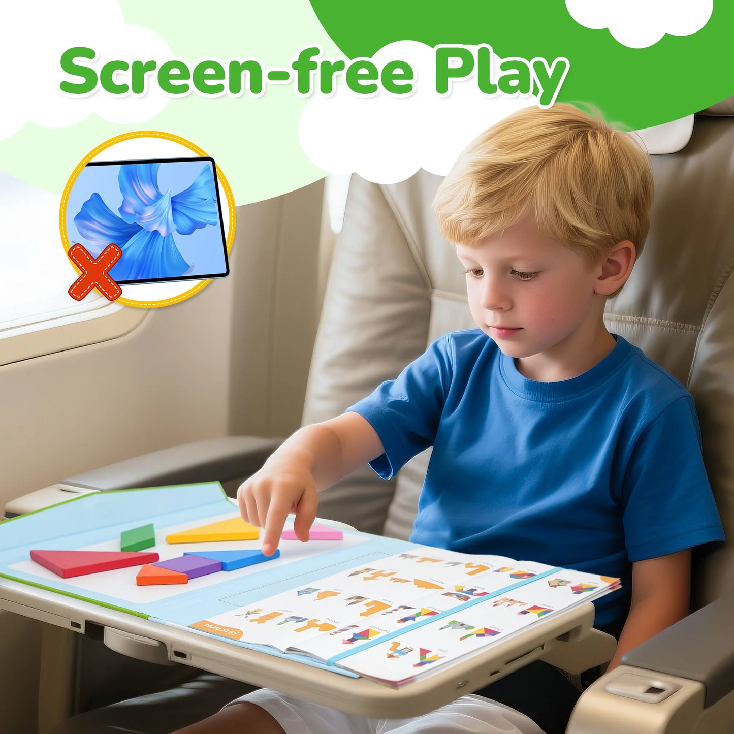 1Set Wooden Magnetic Tangram Puzzle Book Educational Toys For Children Baby Kid Portable Montessori Learning Intelligence Gifts