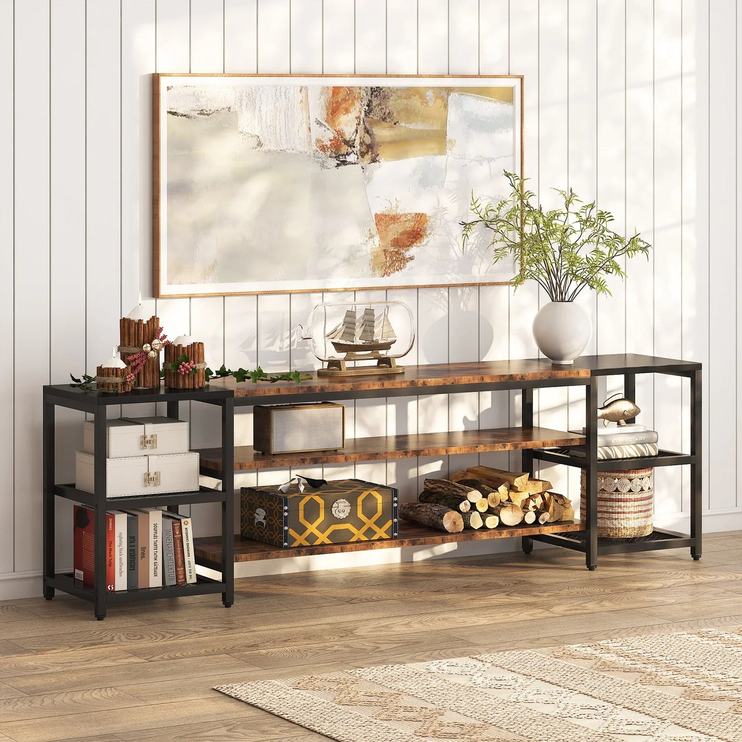 Tribesigns Three Tier TV Stand Media Console for Televisions