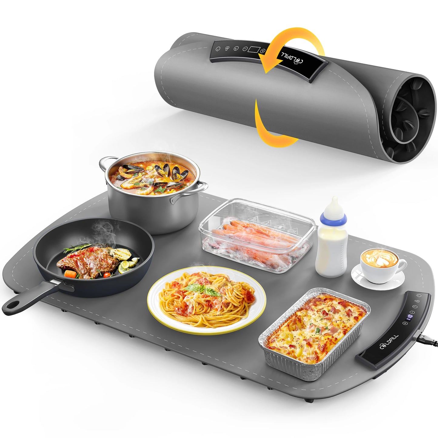 Electric Warming Tray With 8 Temperature Settings And Fast Heating