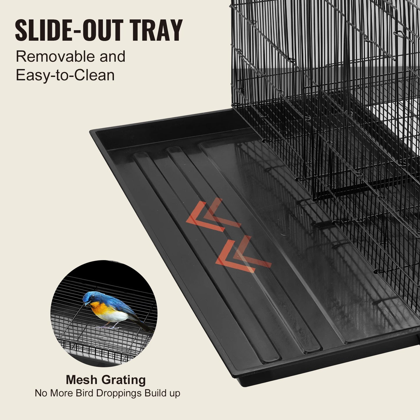 SucceBuy Stackable Divided Bird Cage for Travel Pets