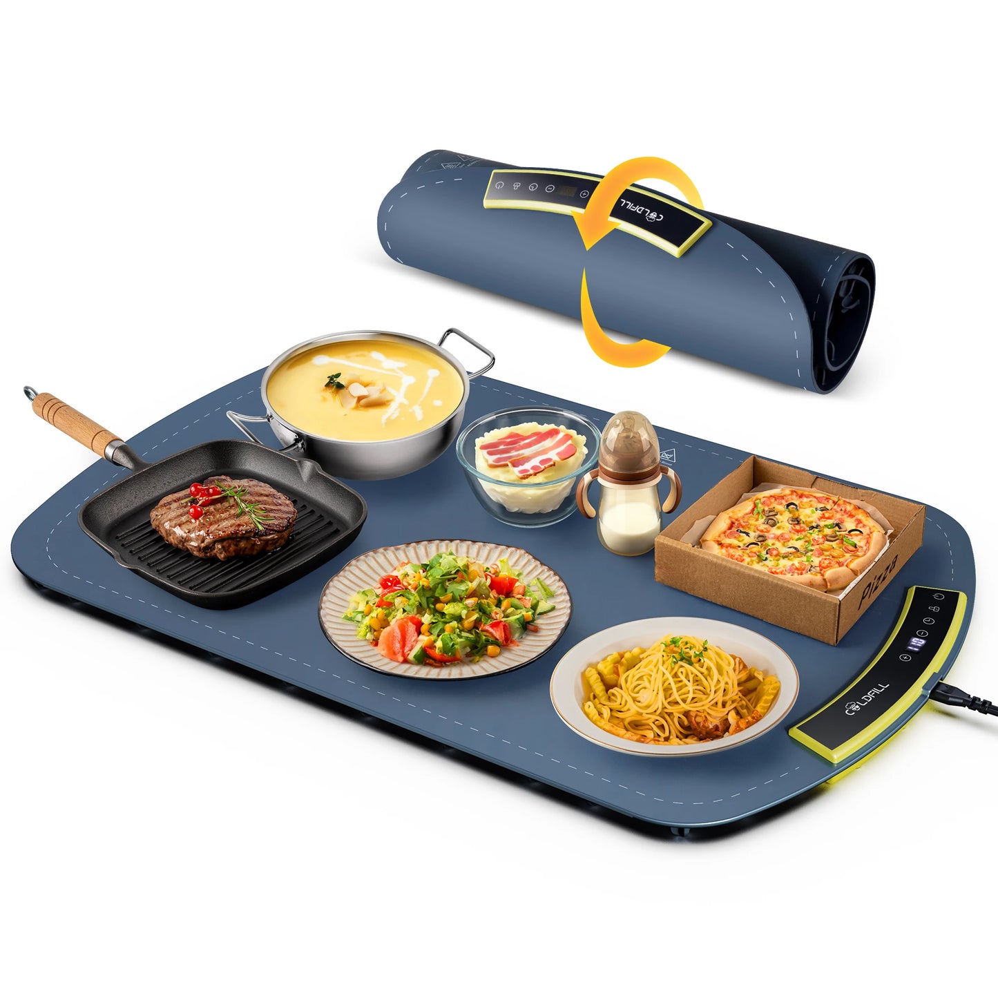 Electric Warming Tray With 8 Temperature Settings And Fast Heating