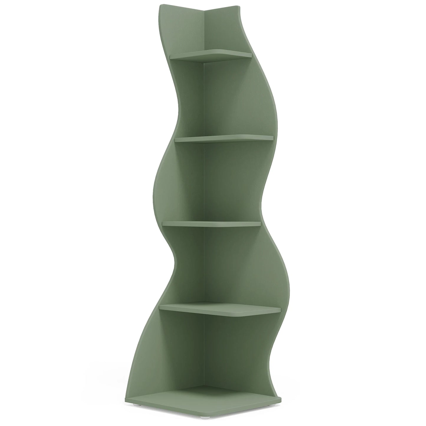 Tribesigns Corner Shelf 5 Tier Wall Bookshelf and Plant Stand