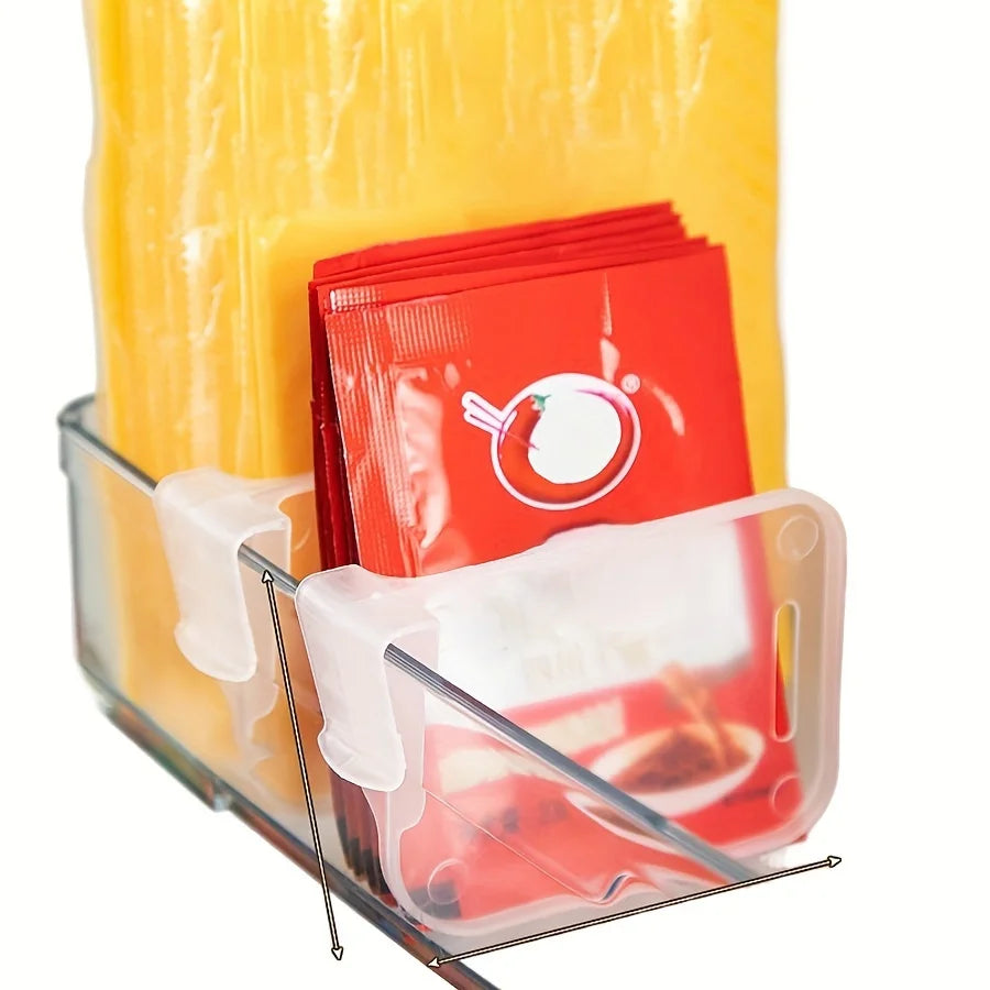 Eight Piece Refrigerator Side Door Sorting Partitions Buckles