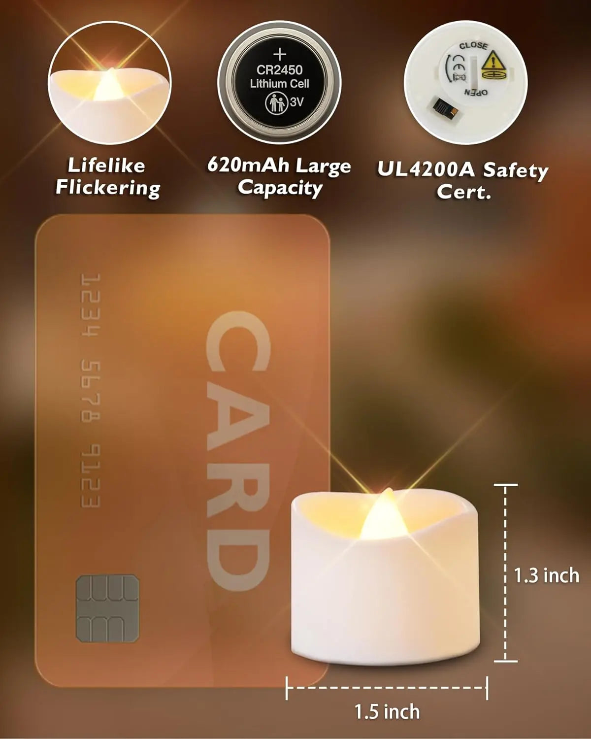 24pcs Remote Timer LED Tea Lights, 400+ Hours Flickering Flameless Battery Candles for Tabletop Decor