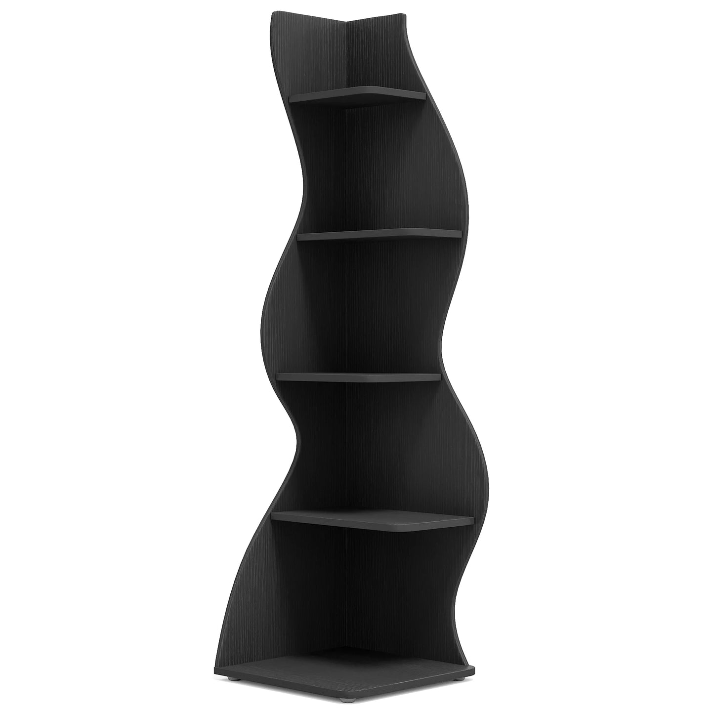 Tribesigns Corner Shelf 5 Tier Wall Bookshelf and Plant Stand