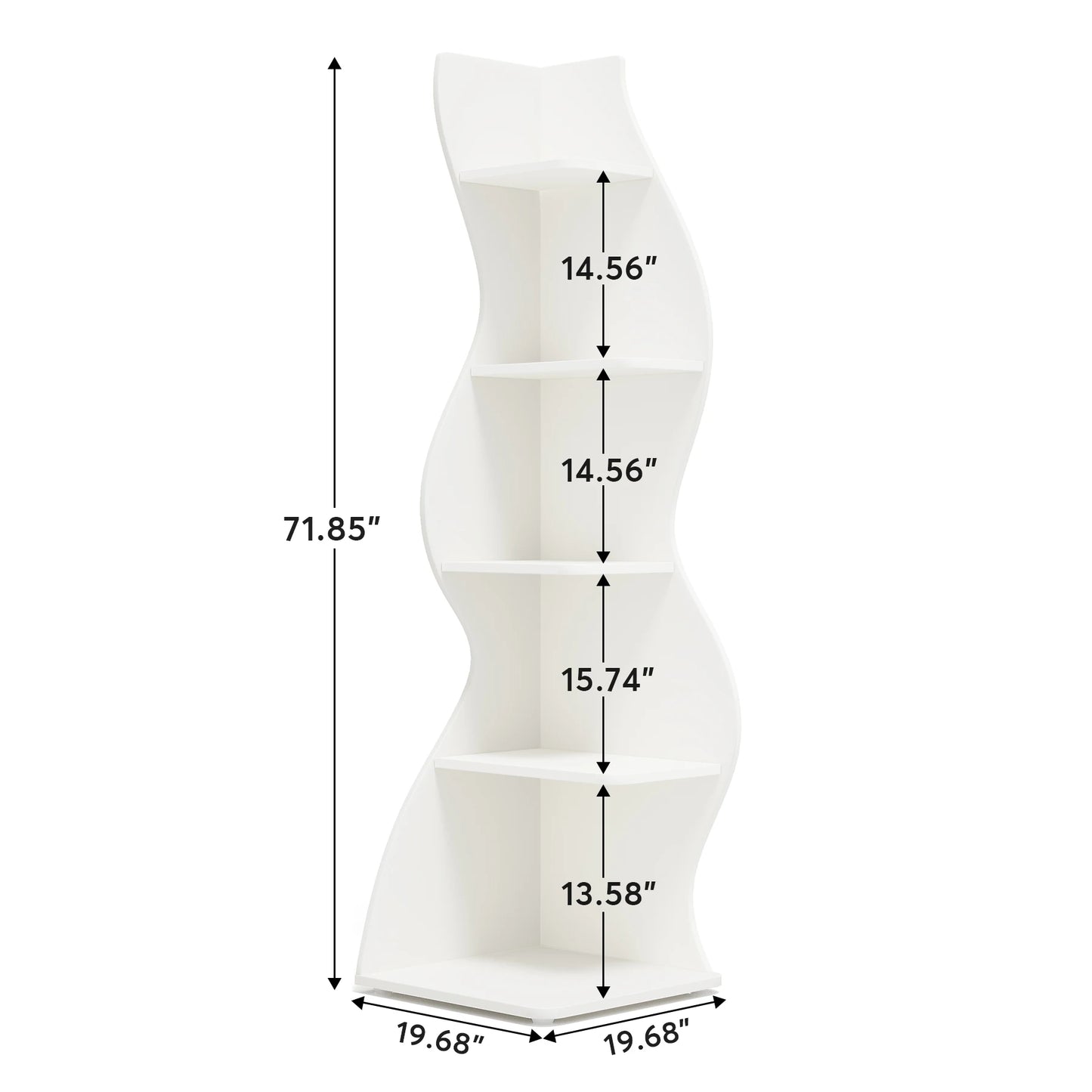 Tribesigns Corner Shelf 5 Tier Wall Bookshelf and Plant Stand