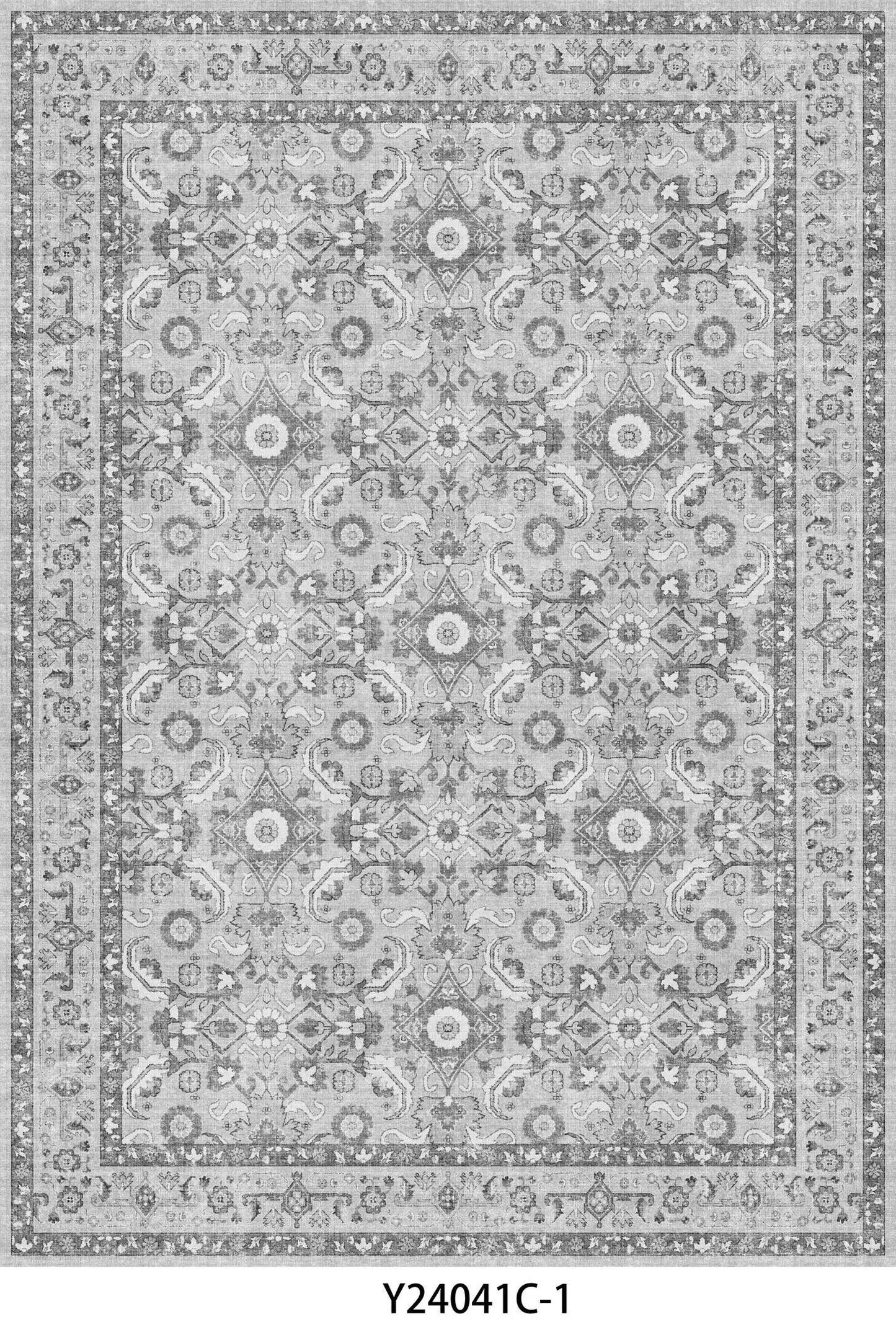 Noned Persian Floral Living Room Rug Hand Tufted Polyester